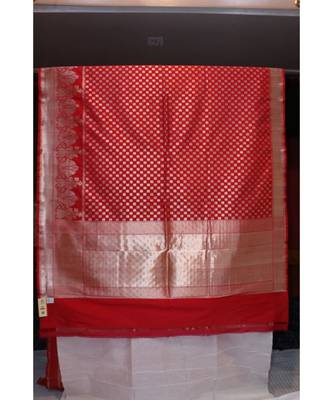 Red Handloom Silk Saree 1