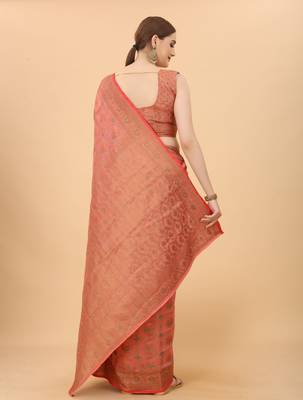 Women'S Designer  Banarasi Saree With Designer Blouse 6