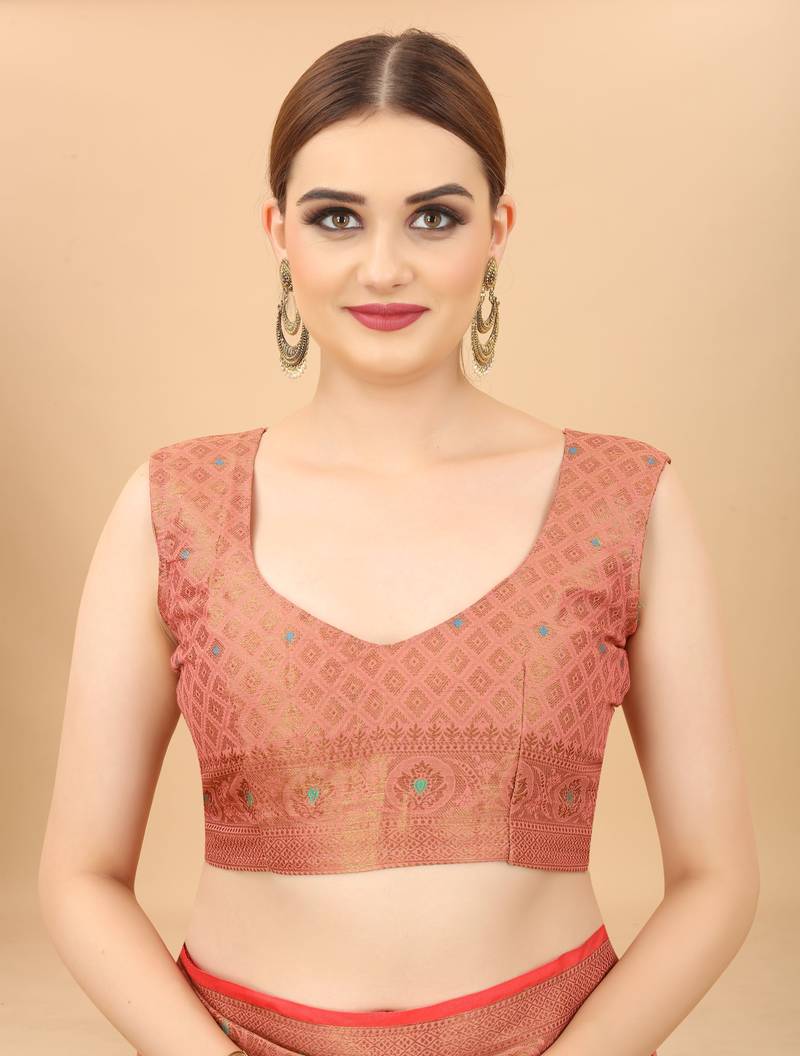 Women'S Designer  Banarasi Saree With Designer Blouse