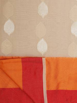 Womens  Designer Grey Linen Tissue Saree With  Blouse 3