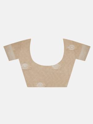 Womens  Designer Grey Linen Tissue Saree With  Blouse 4
