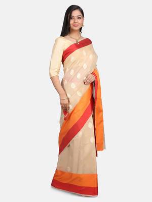 Womens  Designer Grey Linen Tissue Saree With  Blouse 5