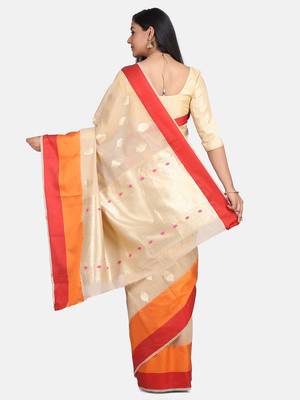 Womens  Designer Grey Linen Tissue Saree With  Blouse 6