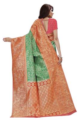 Kanchipuram Silk Tissue Saree with blouse 2