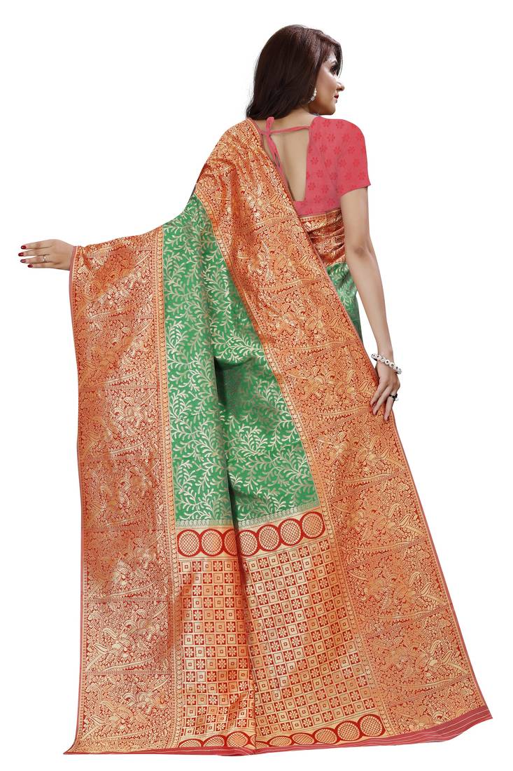 Kanchipuram Silk Tissue Saree with blouse