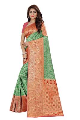 Kanchipuram Silk Tissue Saree with blouse 3