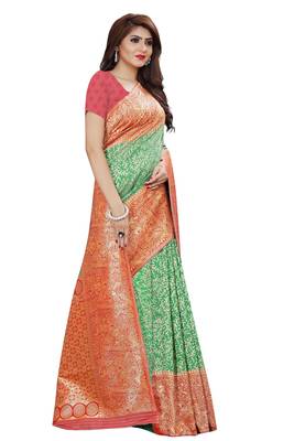 Kanchipuram Silk Tissue Saree with blouse 4