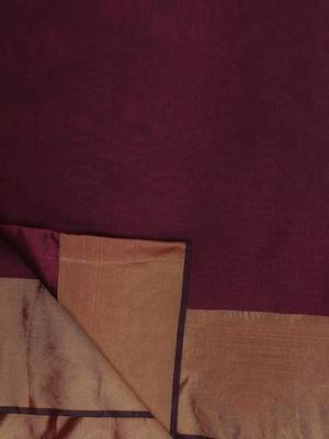 Maroon Woven Chanderi Silk Saree With Blouse 6