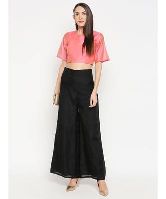 Desi Weavess Pink Solid Blouse 5