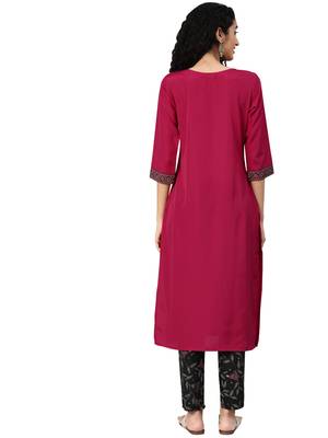 Black printed crepe combo-kurtis 5