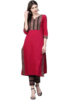 Black printed crepe combo-kurtis 4