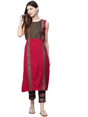 Black printed crepe combo-kurtis 4