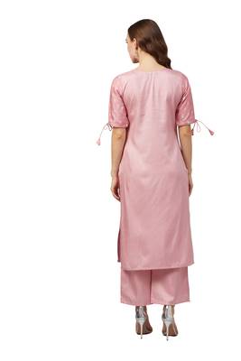 Pink printed art silk combo-kurtis 5