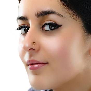 Designer 42 Diamond Red cubic zirconia Bridal nose ring for Wedding 4