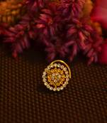 Designer 42 Diamond yellow cubic zirconia Bridal nose ring for Wedding