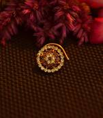 Designer 42 Diamond purple cubic zirconia Bridal nose ring for Wedding