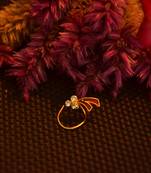 Designer Red Diamond Floral nose ring or Nose Pin