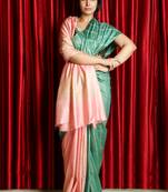 Emerald woven cotton silk saree with blouse