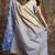 Dark silver woven silk saree with blouse