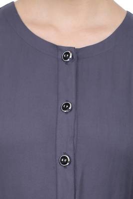 Dual colored Designer abaya- Grey-Coffee 5