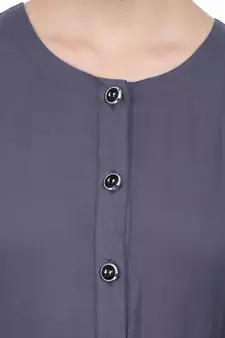 Dual colored Designer abaya- Grey-Coffee