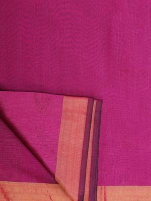 Purple Woven Chanderi Saree With Blouse 6