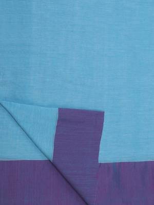 Aqua Blue Buti Work Khadi Cotton Handloom Saree With blouse 5
