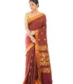 Bunkaari India Women Silk Blend Chettinad Zari saree