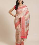 Chiku woven pure viscose saree with blouse