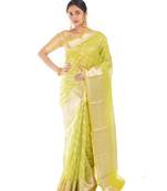 Bunkaari India Women Silk Blend Banarasi Zari saree