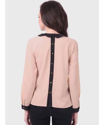 Nude PeterPan Collar Top 2