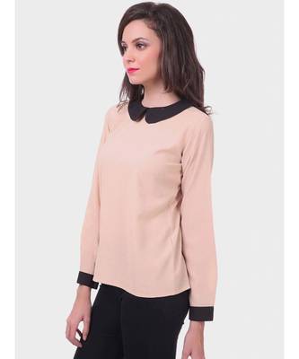 Nude PeterPan Collar Top 3