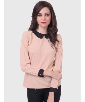 Nude PeterPan Collar Top 4