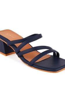Strapped block heels