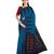 Blue Weaving Work Cotton Ikkat Handloom Saree With blouse piece