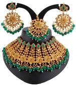 Green cubic zirconia necklace-sets