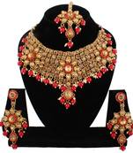 Red cubic zirconia necklace-sets