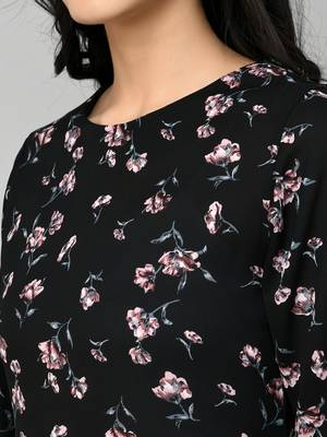 Black Floral Georgette Top 5