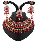 Red cubic zirconia necklace-sets