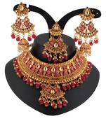 Maroon cubic zirconia necklace-sets