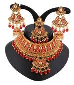 Red cubic zirconia necklace-sets