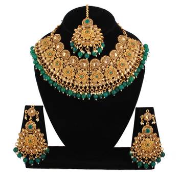 Green cubic zirconia necklace-sets 1