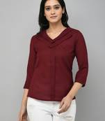 Maroon Georgette Top
