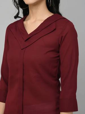 Maroon Georgette Top 5