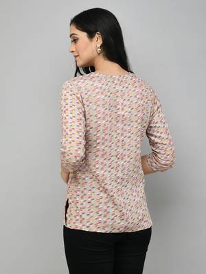 Grey Printed Rayon Top 2