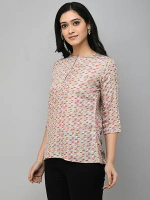 Grey Printed Rayon Top 3