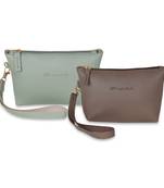 NFI essentials Makeup Pouches for Women Stylish Makeup Bag Accessories Travel Cosmetic Bags Toiletry Bags (Pack of 2)