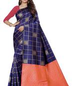 Royal blue color soft Silk Saree 