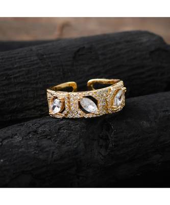 golden elegant designer diamond ring 1