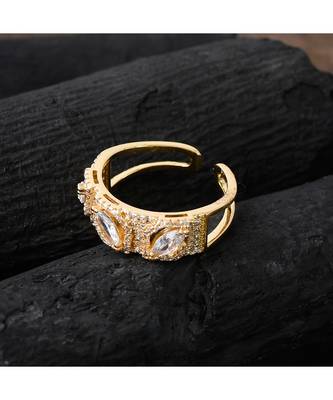 golden elegant designer diamond ring 2